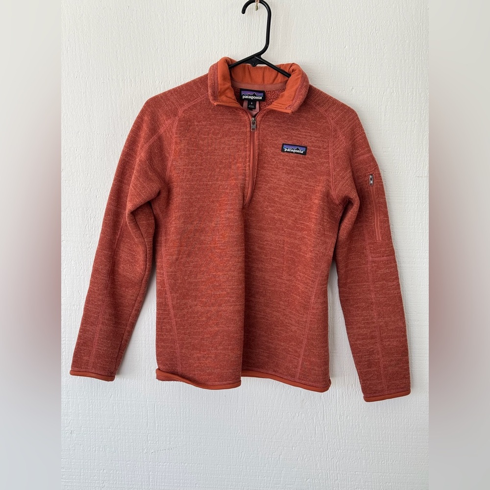 Patagonia Women’s Burnt Orange Quarter Zip Fleece